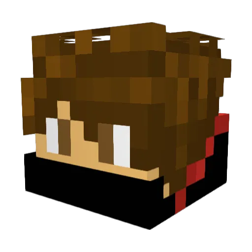 MisaryGOD Minecraft avatar head, 3D render