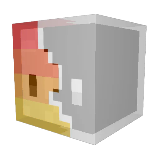 Misato126 Minecraft avatar head, 3D render