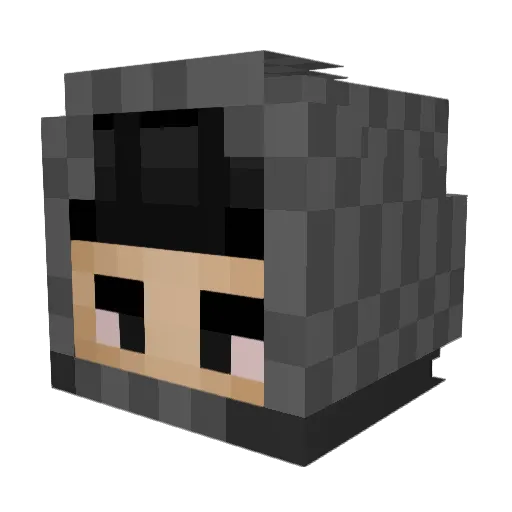 MisatoKatsurag1 Minecraft avatar head, 3D render
