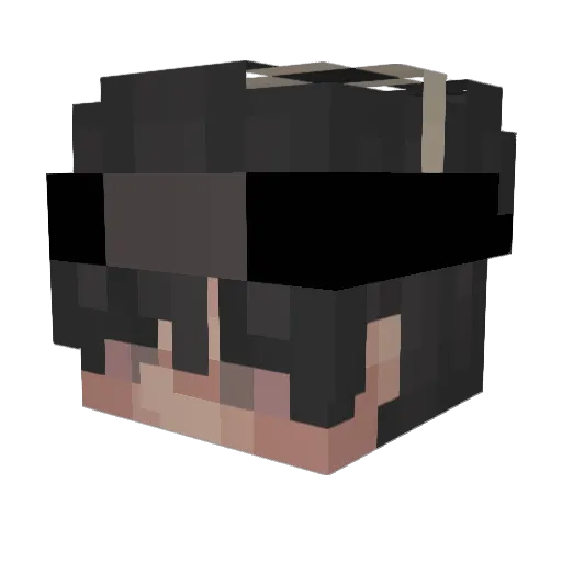 Miscanthus Minecraft avatar head, 3D render