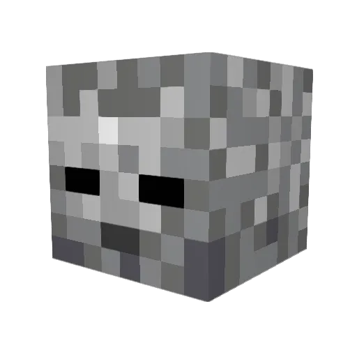 Miscetwo Minecraft avatar head, 3D render