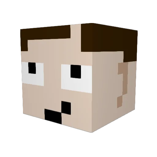 MischaGhost Minecraft avatar head, 3D render