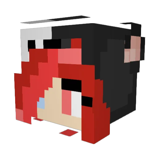 Mischale Minecraft avatar head, 3D render