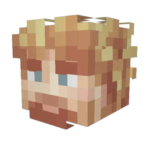MischiMisch Minecraft avatar head, 3D render