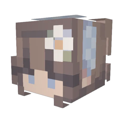 MischievousCath Minecraft avatar head, 3D render
