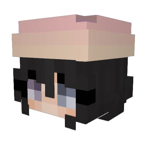 Miscible Minecraft avatar head, 3D render