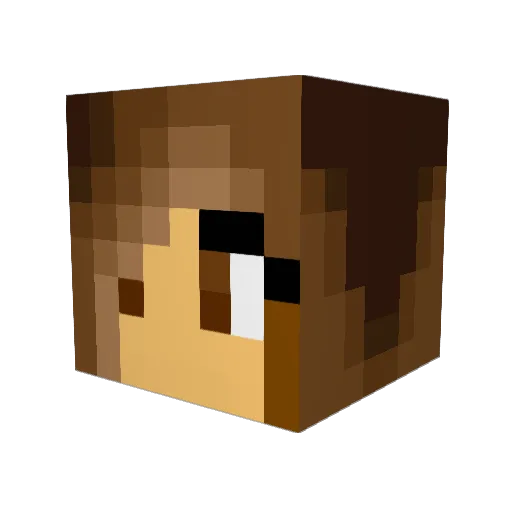 Misclick Minecraft avatar head, 3D render
