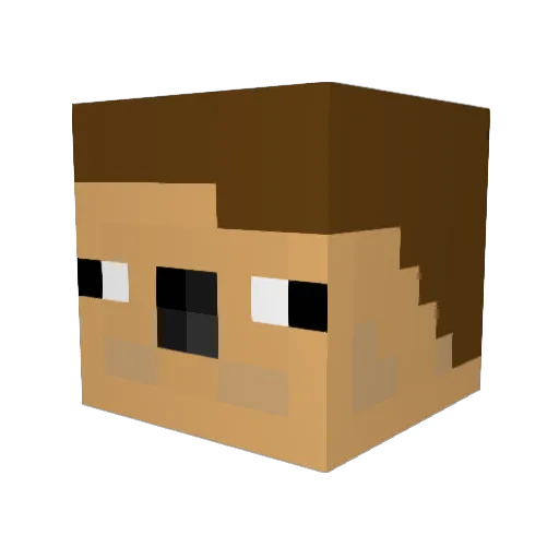 Misco_13 Minecraft avatar head, 3D render