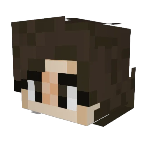 Misdemeanorgirl Minecraft avatar head, 3D render