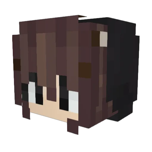 Misellia_ Minecraft avatar head, 3D render