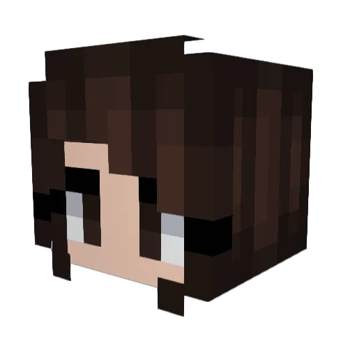 Miserelle Minecraft avatar head, 3D render
