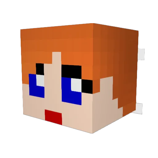 Misery0 Minecraft avatar head, 3D render