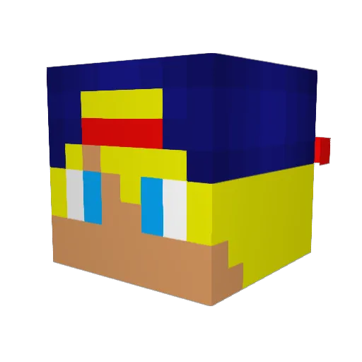 Misery9 Minecraft avatar head, 3D render