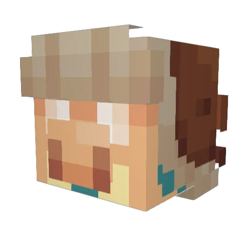MiseryBeach Minecraft avatar head, 3D render