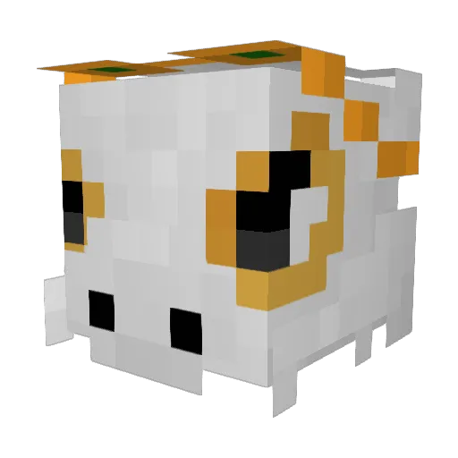 MiseryCat Minecraft avatar head, 3D render