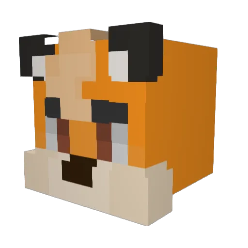 MiseryisTrash Minecraft avatar head, 3D render