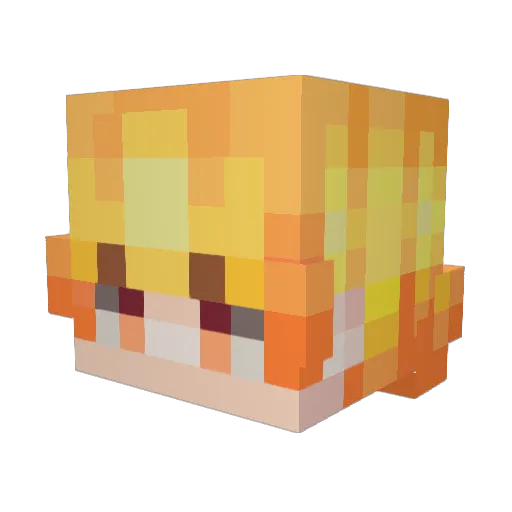 MisfireXD Minecraft avatar head, 3D render