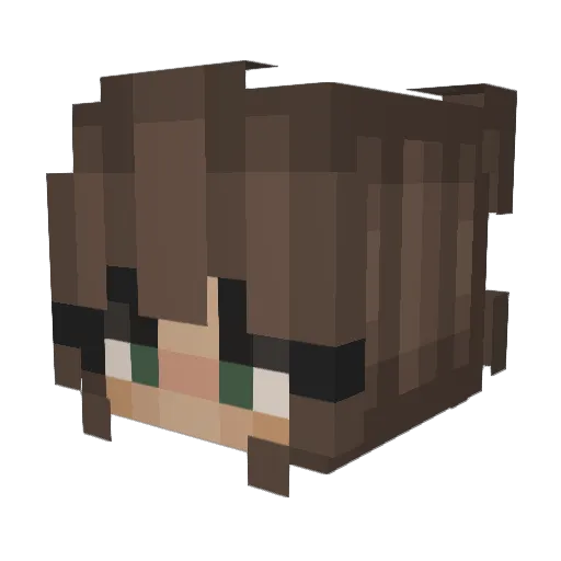 MishaMishka Minecraft avatar head, 3D render
