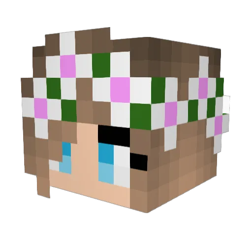 MishaSofia Minecraft avatar head, 3D render
