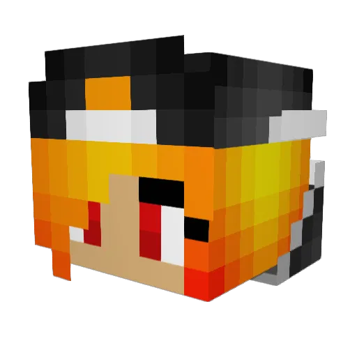 MishaSuper Minecraft avatar head, 3D render