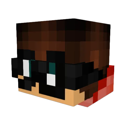 Misha_Polski Minecraft avatar head, 3D render
