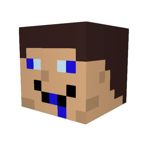 Misha_f Minecraft avatar head, 3D render