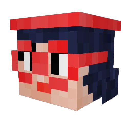 Mishamoon8900 Minecraft avatar head, 3D render