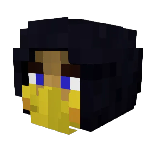 Mishanyyyy Minecraft avatar head, 3D render