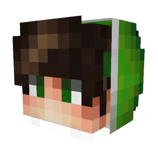 MishapGaming Minecraft avatar head, 3D render