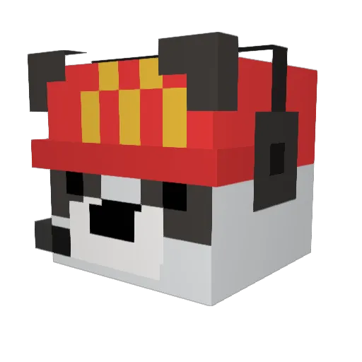 Mishcap Minecraft avatar head, 3D render