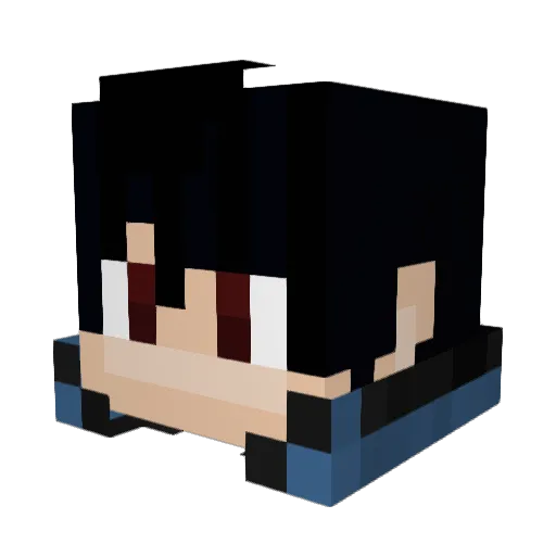 Misherux_ Minecraft avatar head, 3D render
