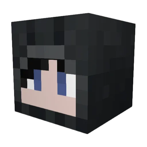 Mishigaki Minecraft avatar head, 3D render