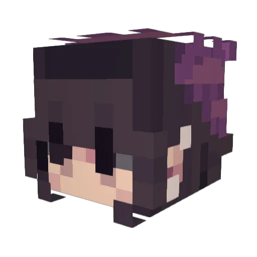 Mishigo Minecraft avatar head, 3D render