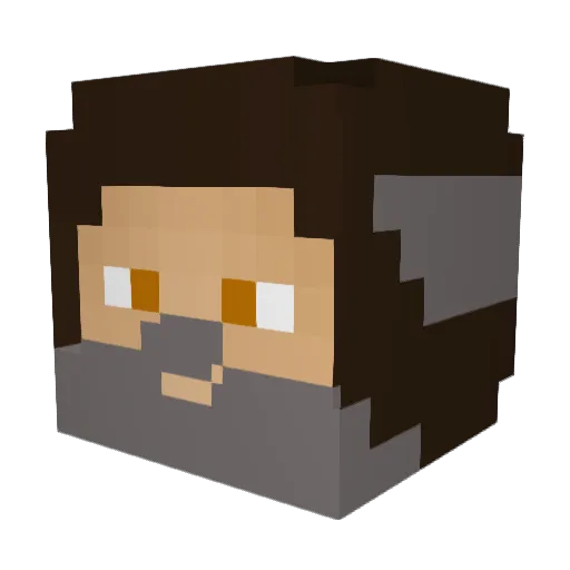 Mishka_Man Minecraft avatar head, 3D render