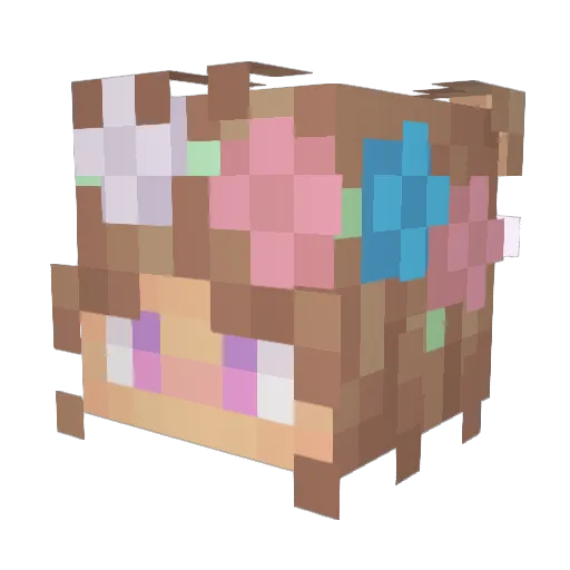 Mishkis Minecraft avatar head, 3D render