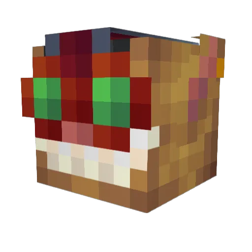 MishutaroNossako Minecraft avatar head, 3D render