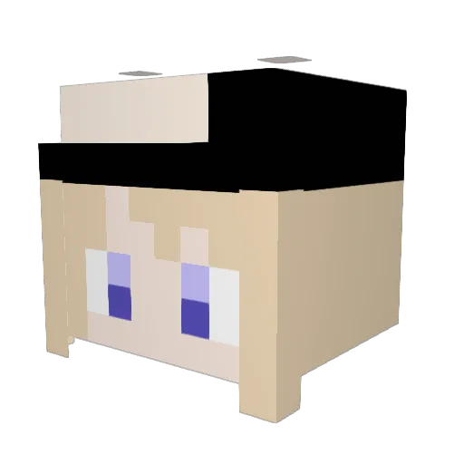 Mishyi Minecraft avatar head, 3D render