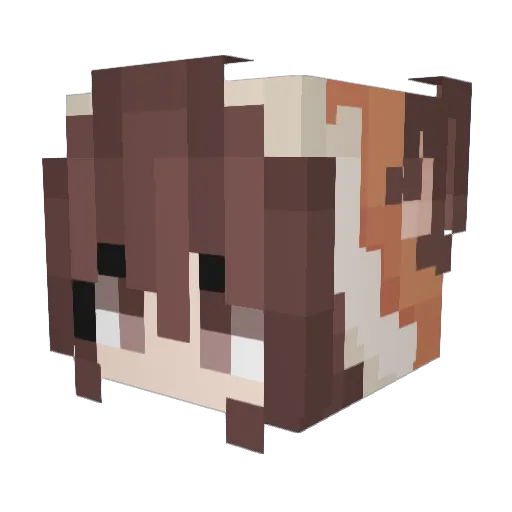 MisiMaus Minecraft avatar head, 3D render