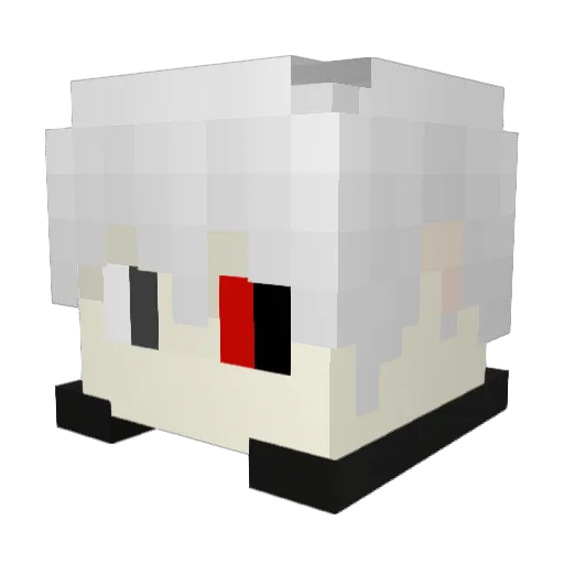MisiPong Minecraft avatar head, 3D render