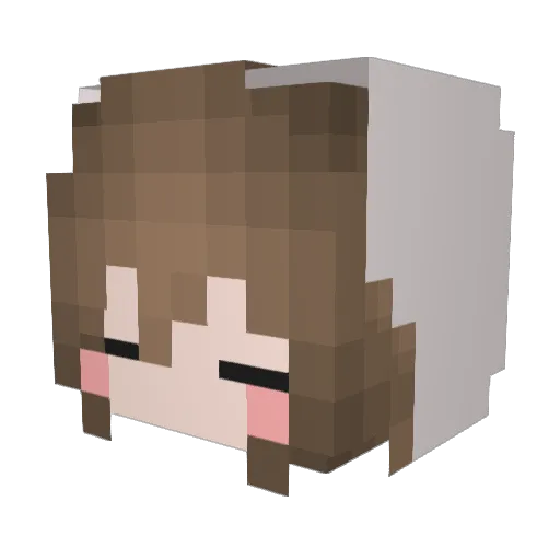 MisiPysi Minecraft avatar head, 3D render