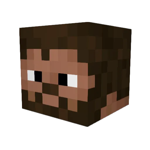 Misiedo Minecraft avatar head, 3D render