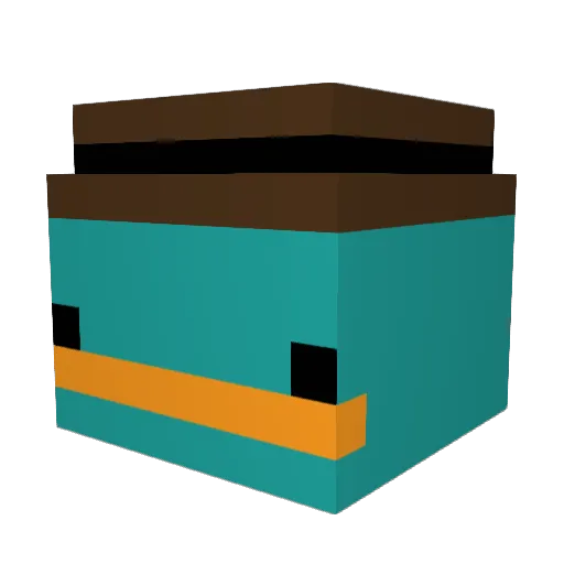 MisiekSpa Minecraft avatar head, 3D render