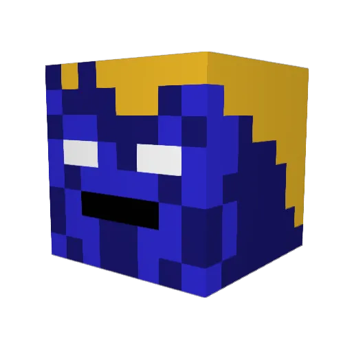 Misielx Minecraft avatar head, 3D render