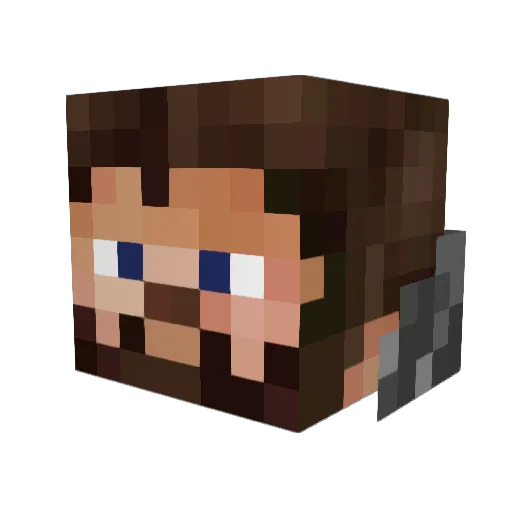 Misighty Minecraft avatar head, 3D render