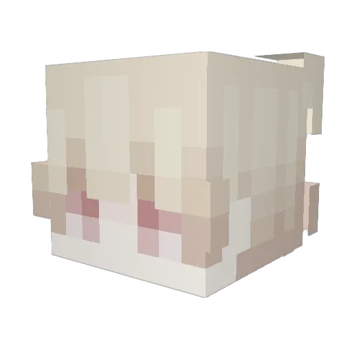 Misinay Minecraft avatar head, 3D render