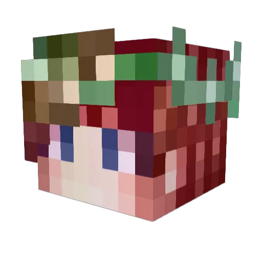 Misiu_Kolorowy Minecraft avatar head, 3D render
