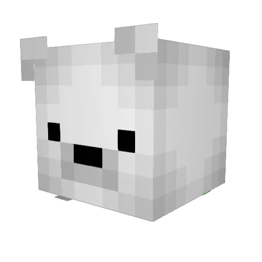 Misiukawa Minecraft avatar head, 3D render