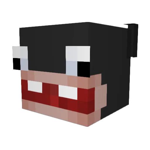 Misk Minecraft avatar head, 3D render
