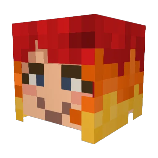 MiskaOtava Minecraft avatar head, 3D render