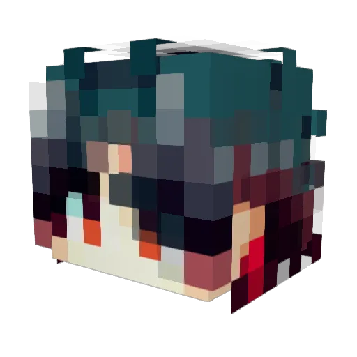 Miskaande Minecraft avatar head, 3D render